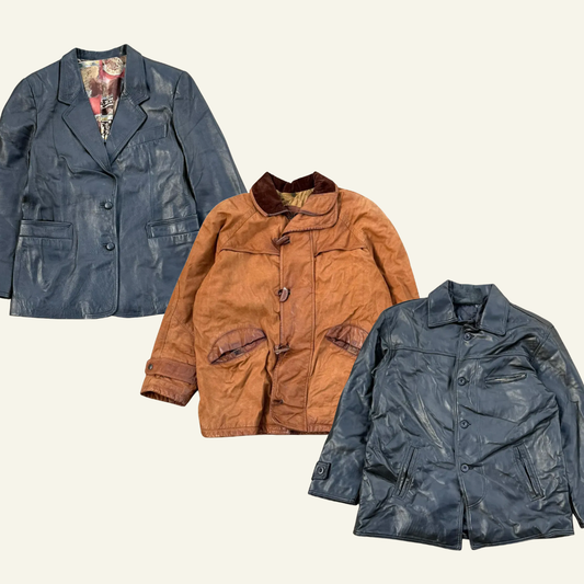 40KG Vintage Leather Jacket Mix